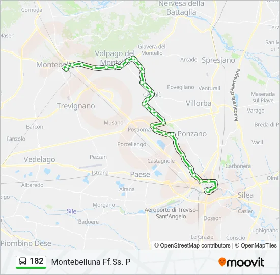 182 Bus Line Map