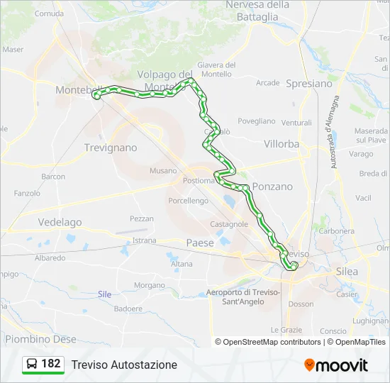 182 Bus Line Map
