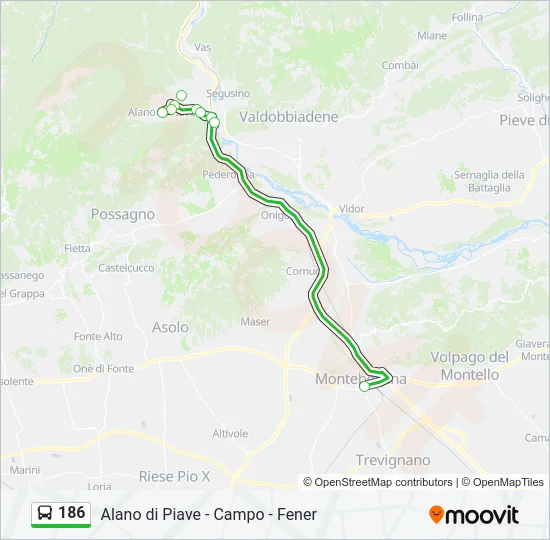 186 Bus Line Map