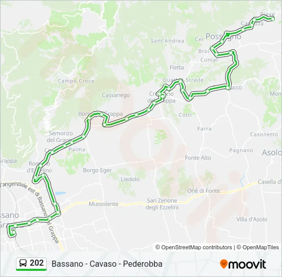 202 Bus Line Map