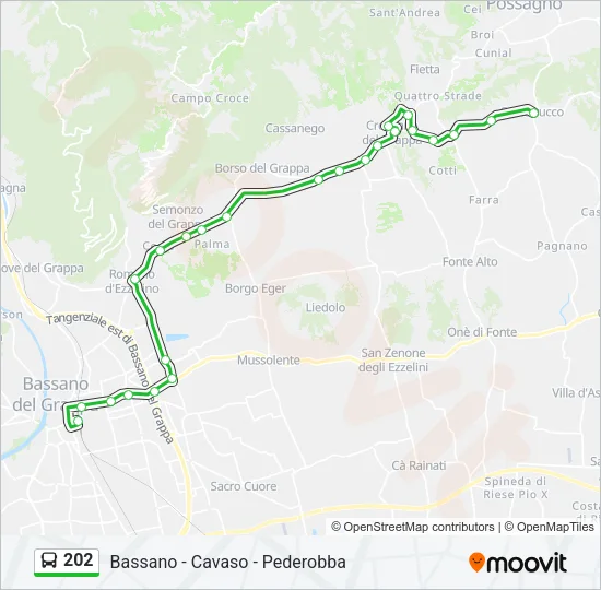 202 Bus Line Map
