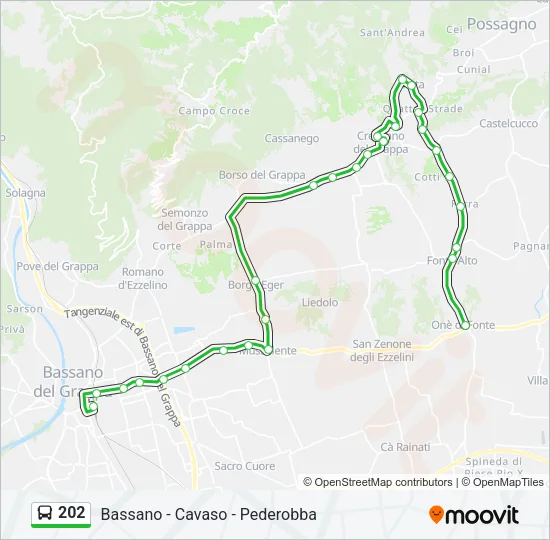 202 Bus Line Map