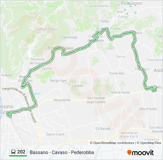 202 Bus Line Map