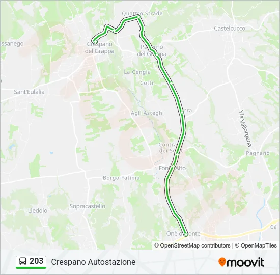 203 Bus Line Map