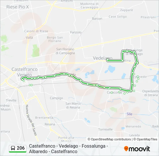 206 Bus Line Map