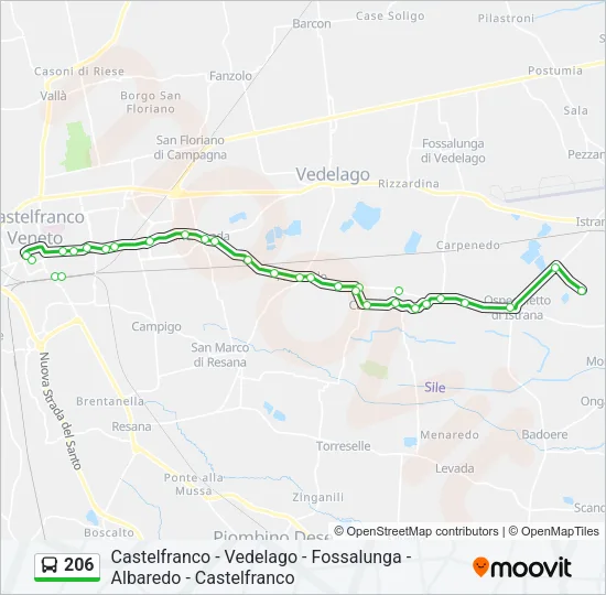 206 Bus Line Map