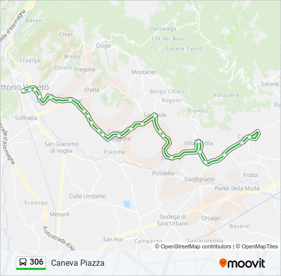 306 bus Line Map