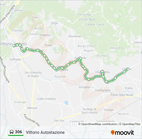 306 Bus Line Map