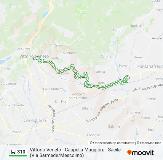 310 Bus Line Map