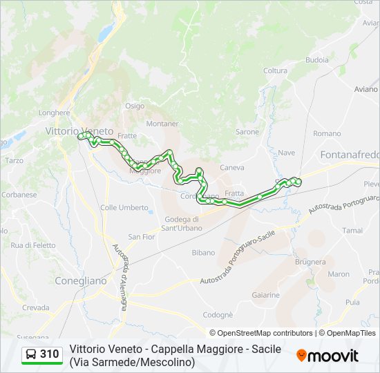 310 bus Line Map