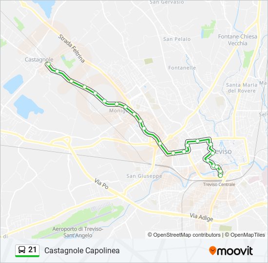 21 bus Line Map