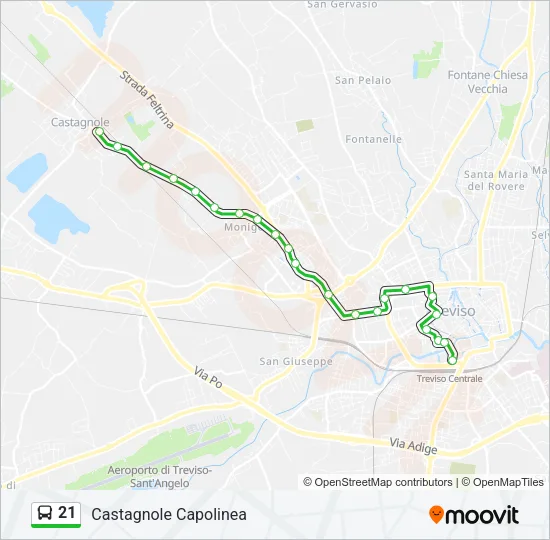 21 Bus Line Map