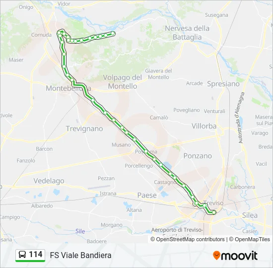 114 Bus Line Map
