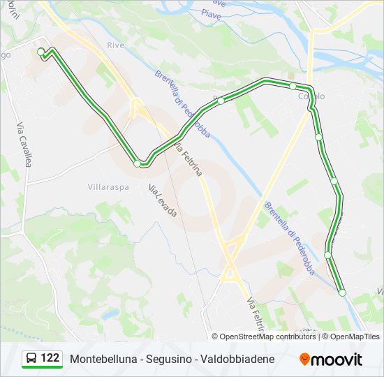 122 bus Line Map