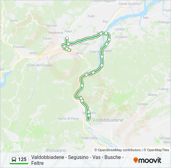 125 Bus Line Map