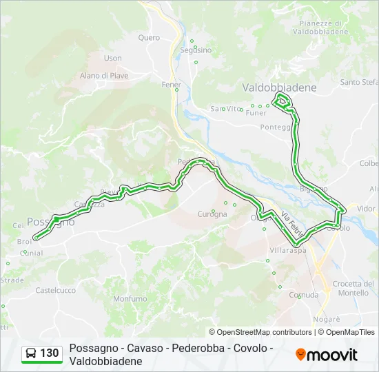 130 Bus Line Map