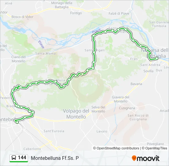 144 Bus Line Map