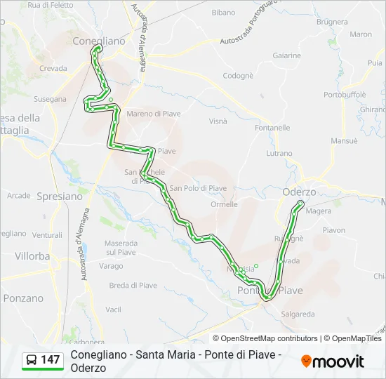 147 Bus Line Map