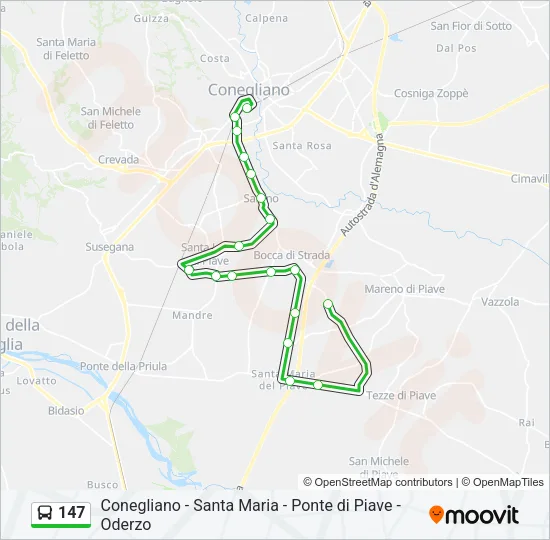 147 Bus Line Map