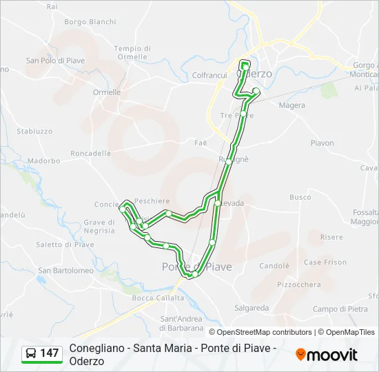 147 Bus Line Map