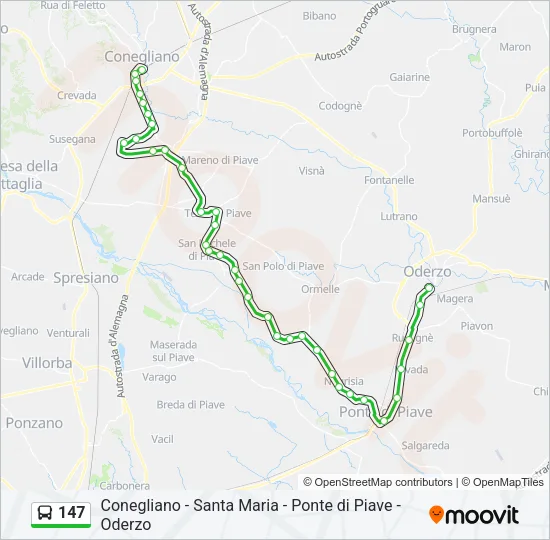 147 Bus Line Map