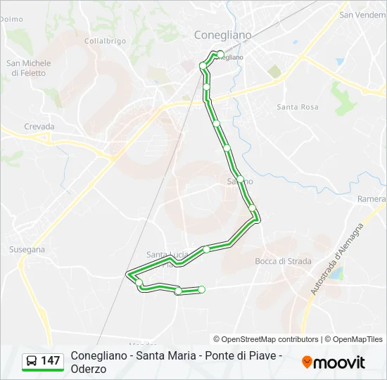 147 Bus Line Map