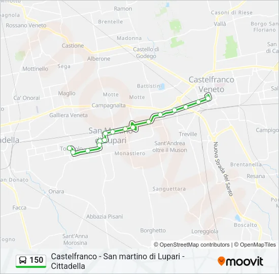 150 Bus Line Map