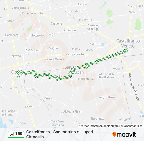 150 Bus Line Map