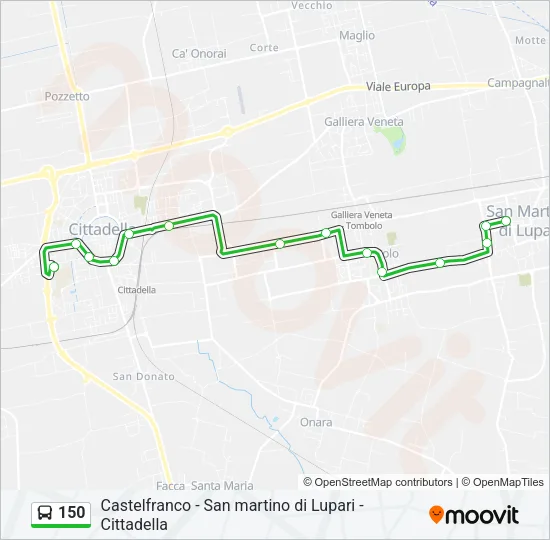 150 Bus Line Map