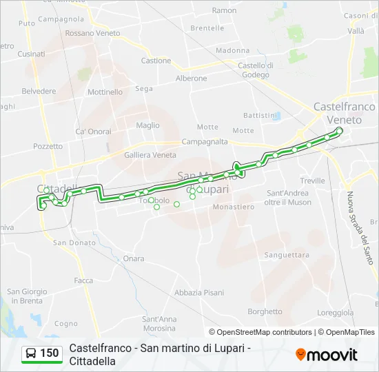 150 Bus Line Map