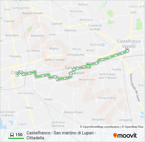 150 Bus Line Map
