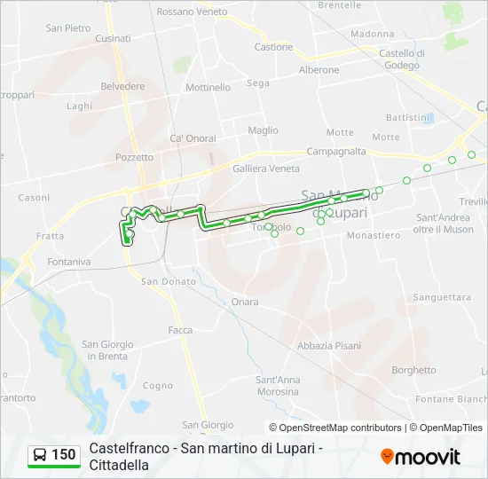 150 Bus Line Map