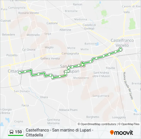 150 Bus Line Map