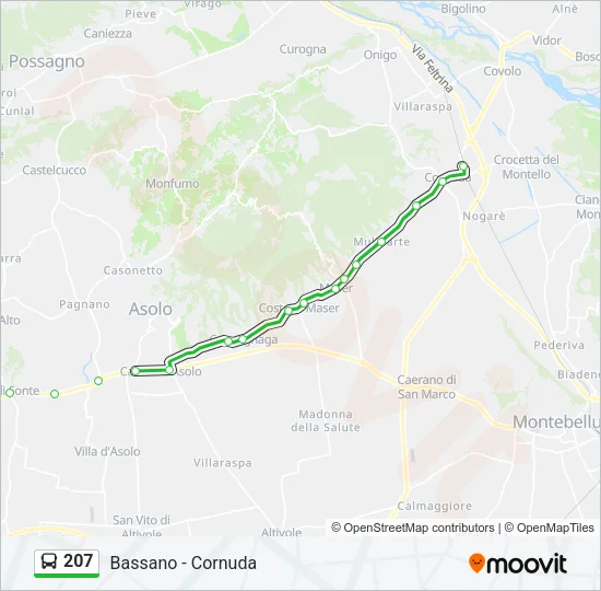 207 Bus Line Map
