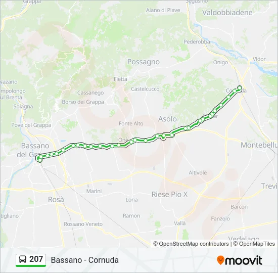 207 Bus Line Map