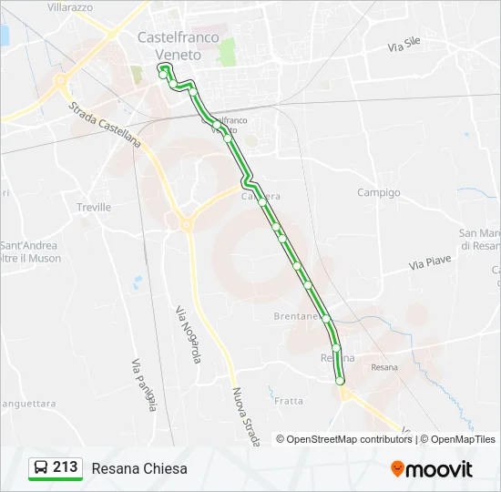213 Bus Line Map