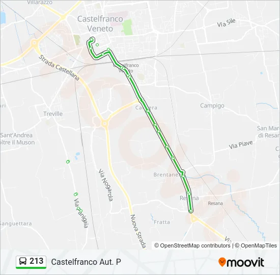 213 Bus Line Map