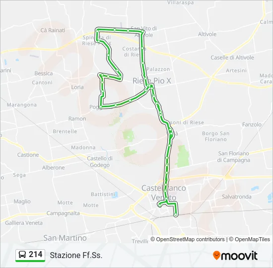 214 Bus Line Map