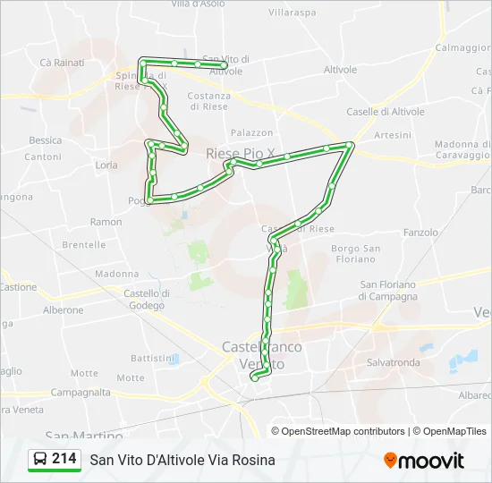 214 Bus Line Map