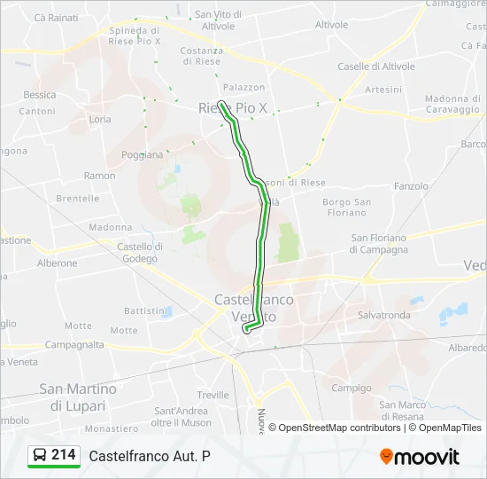 214 Bus Line Map
