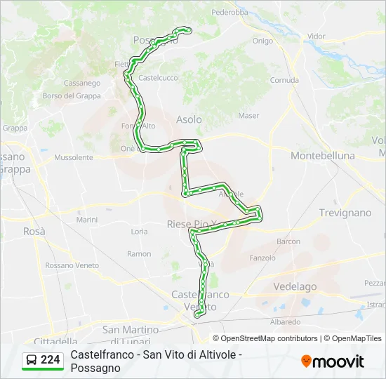 224 Bus Line Map
