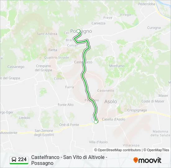 224 Bus Line Map