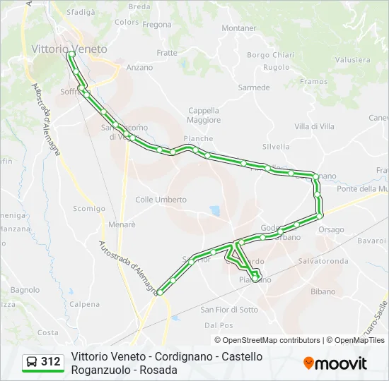 312 Bus Line Map