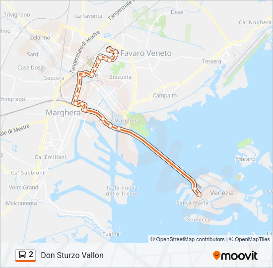 2 Bus Line Map