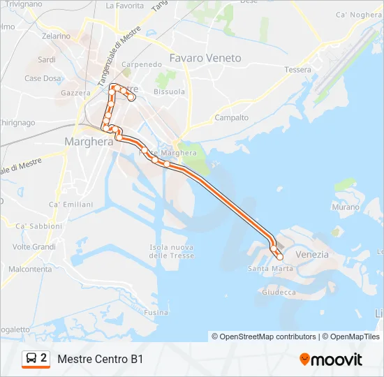 2 Bus Line Map