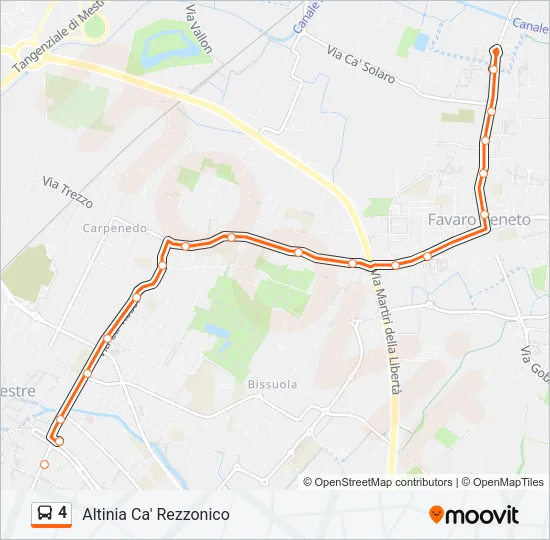 4 Bus Line Map