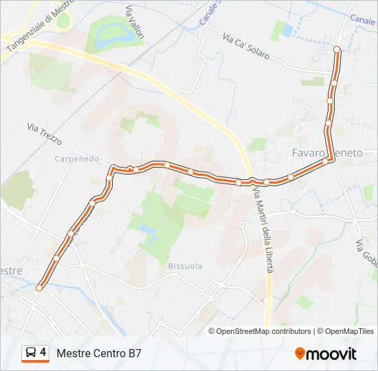 4 Bus Line Map