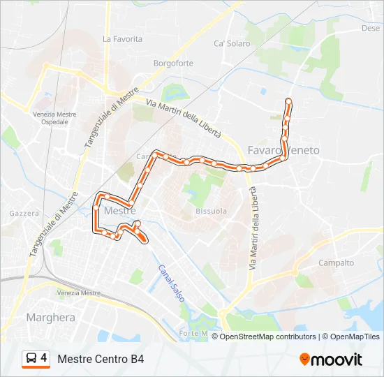 4 Bus Line Map