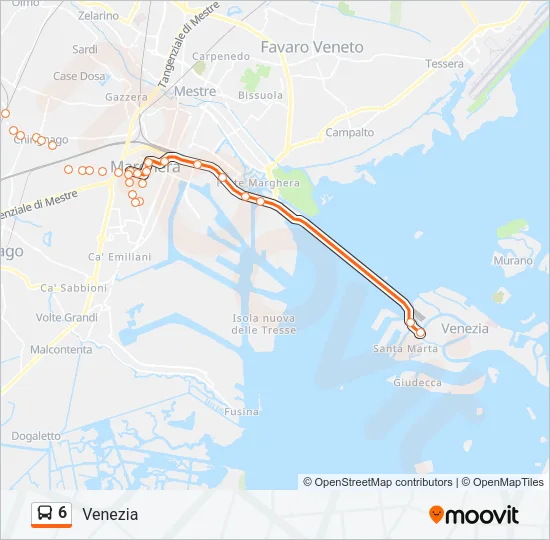 6 Bus Line Map
