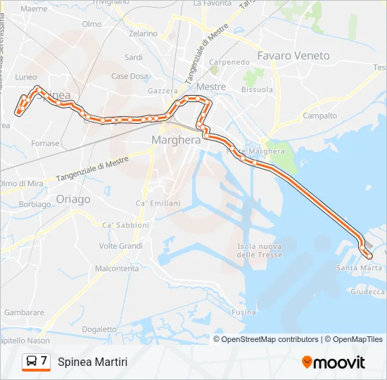 7 Bus Line Map